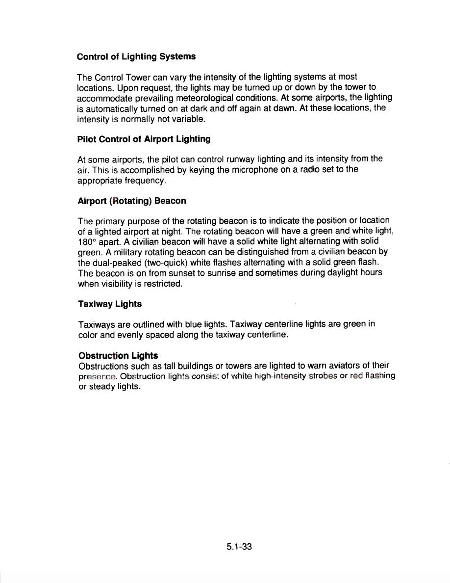 Control of Lighting Systems